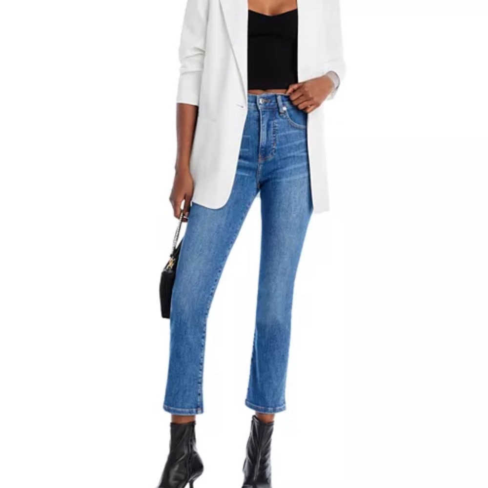 Carly High Rise Cropped Kick Flare Jeans in Sierra 28